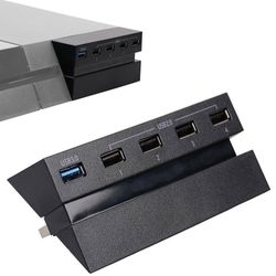 5-porters USB-hub for PS4 høyhastighets lader Kontroller Splitter Utvidelsesadapter H F4