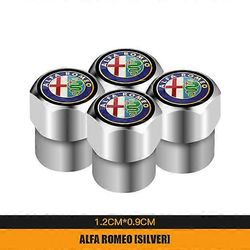 4 kpl metallirenkaiden venttiilikorkit Autonrenkaiden ilmavarsien suojus Alfa Romeo 159 147 156 GT Giulietta Mito Giulia Stelvio Disco Volante shry...