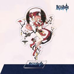 To-dimensionelle Yuanshen Spil Thunder General Gan Yu Walnut Akryl Beslag Style 3
