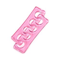 Dazhe 2 x Silikon Spik Tå Separator Mjuk Form Finger Gel Polera Spacer Nail Art Verktyg Dz Rosa