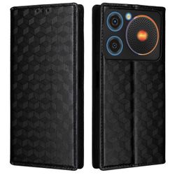 ZTE nubia musiikkilompakkokotelo rombi painettu nahka puhelimen kansi - musta Monivärinen Black