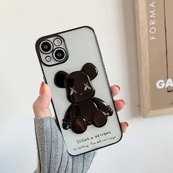 Tegneserie Bjørn Mønster elektroplating Soft Tpu tegneserie gennemsigtig mobiltelefon sag 1 iPhone11pro