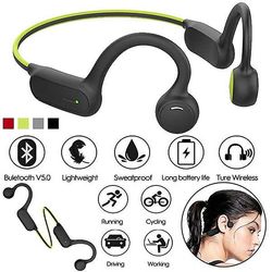 Bluetooth trådløse benledningshovedtelefoner Vandtæt stereo Open Ear Headset med mikrofon til sportsløb cykling