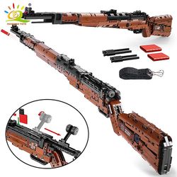 Xrelv Huiqibao 1025+kpl Pubgs 98k Sniper Rifle Tech Model Rakennuspalikat Aseta kokoonpanotiilet City DIY Game Gun lelut lapsille