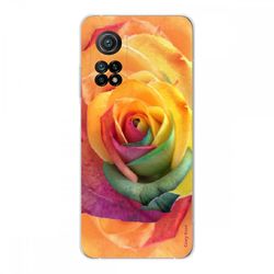 Crazy Kase Skrog til Xiaomi Mi 10t i silikone blød 1 mm, pink farverig blomst
