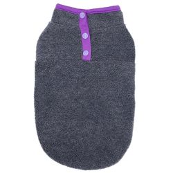 Varychmoo Pet lille hund hvalp vinter varm fleece jumper vest frakke jakke tøj Mørk grå XL