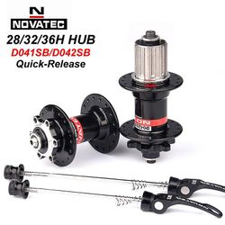 Novatec Hub D041sb D042sb Mountainbike Disc Card Bremse 28/32/36 Huller Mtb Road Qr 32h Cykel leje Hubs 8/9/10/11/12 Hastighed 28H Sort et par