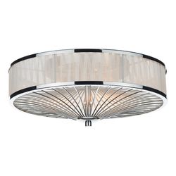 Dar Lighting DAR OSLO Krystal Flush Loft Let poleret Chrome, Hvid, 3x E27