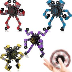AIR 4Pcs Transformerbar Fingerspids Gyro Spinner Deformed Mekanisk Spiral Twister 4 Pcs
