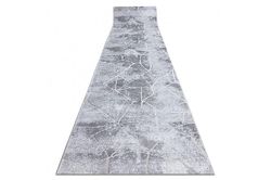 RugsX Runner StrukturelLE MEFE 2783 Marmor to niveauer af fleece grå 90 cm 90x210 cm