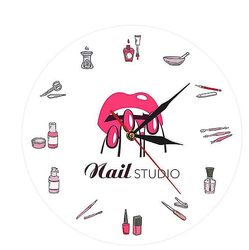 Coosilo 3d Creative Nail Art Væg ur, neglelak dekoration vægur