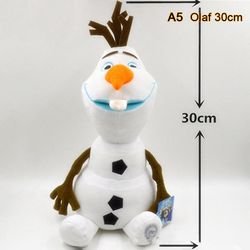 unbrand 1pc 30/40/46/50cm Frossen Anna Elsa Olaf Dolls Snow Queen Princess fylt plysj A5 1 pc