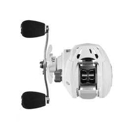 Baitcasting Casting Fishing Kela Saltwater Long Shot Ultralight 6+1BB Drag Clciker 7.2:1 High Speed Vasen käsi Valkoinen