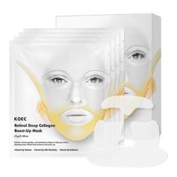 Deep Collagen Retinol Face Mask (4kpl) - Välitön V-linjan kohottava, kiinteyttävä ja ikääntymistä estävä ryppyjä varten 1PCs