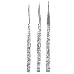 3stk Nail Art Tegning Pen Penpensel Maleri Blomst Uv Gel Polsk manicure Værktøj Set_a_hf 11 15 20mm