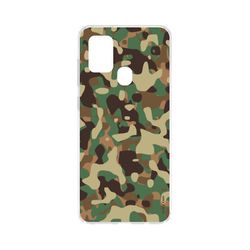 Crazy Kase Hull til Samsung Galaxy A21s fleksibel militær camouflage