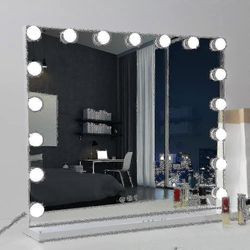 70 x 55cm Hollywood Vanity peililamppu 3 värivalolla 14 himmennettävää LED-lamppua suurille turhamaisuuspeileille (vain polttimo)