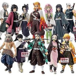 GaiBoSi Demon Slayer Anime Figuuri Malli Blind Box PVC Materiaali Monimerkkinen Figuurimalli Yllätyslaatikko Iso koko