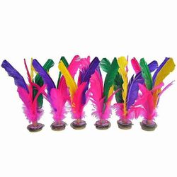 6kpl höyhenet potku shuttlecock kiinalainen jianzi jalka urheilu ulkolelu värikäs