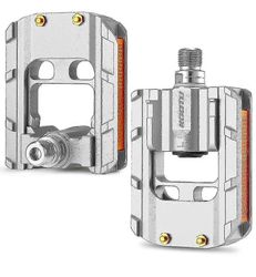 KOOTU polkupyöräpoljin kaksipuolinen taitettava polkimet universaali 9/16 taitettavat polkimet pyörän polkimet kui Silver Folding Pedal
