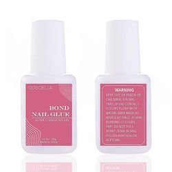 10g Hurtig tørring negle lim til akryl falske negle rhinestone dekoration med børste falske negle Manicure Tool