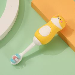 Tegneserie Børn Titusind tandbørste Super Soft Gum Free Børn Tandbørste Silikone Tandbørste 2-7 år Gammel Tandbørste khaki