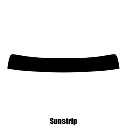 Window-Tint Sun Strip for Chrysler 200 4-dørs Saloon - 2011 til 2014 pre-cut sunstrip 5% limo sort