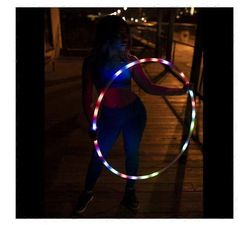 80 cm LED-vanne, jossa 8 väriä ja väriä vaihtava vanne, sopii lapsille ja aikuisille