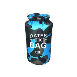 Vandtæt badepose Tør sæk camouflage farver drivende rafting taske 10L SkyBlue