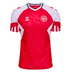 Hummel 2023-2024 Danmark Hjemmebanetrøje Rød Medium Adults