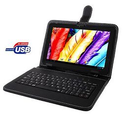 Bluetooth Keyboard Pu taske til 9,0 tommer Tablet PC Ikke angivne