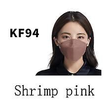 Lauwodun Pil-formet Kf95 Voksen Ansigtsmaske Voksen Fisk-formet Åndbar Kn94 Tre-dimensionelle Mask-50 Pieces rejer pink