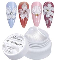 Kiinteä rakennusgeeli, 3D Sculpting Kynsihyytelö, Pehmeä pidennyskoostumus, tahmaamaton rakenne, Pearl Finish Beauty Liquid, Ihanteellinen manikyyr...