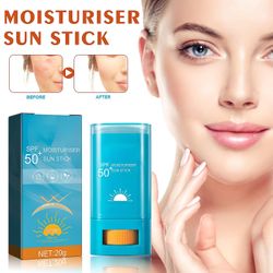 Duqi Spf50 fuktighetskrem solkrem stick, beroligende mineral solkrem pinne for sensitiv hud, vanntett ansikt og kropp solkrem