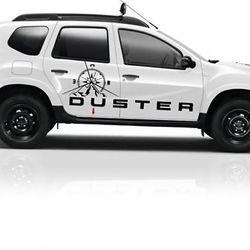 Autotarrat Dacia Duster Oven sivukoriste Vinyylitarra Off Road Styling Tarrat Compass Mountain Graphics -tarra Black