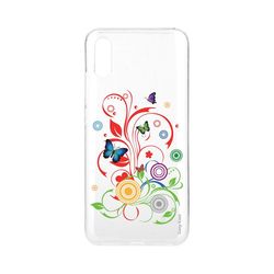 Crazy Kase Skrog til Xiaomi Redmi 9a fleksible sommerfugle og cirkler