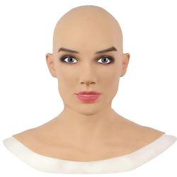 Realistinen naisten lateksipään kansi Cosplay Drag Queen Halloween Fancy Full Mask
