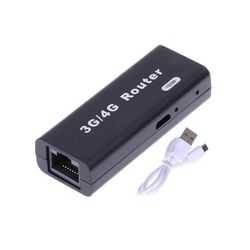Mini kannettava 3G / 4G WiFi Wlan Hotspot WiFi hotspot 150Mbps RJ45 USB langaton reititin USB-kaapelilla Musta