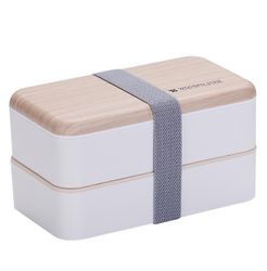 Handuo Alt-i-en Bento Box for voksne / børn, Prep Mad Containere hvid