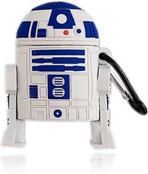 Ubiuo Airpod 1/2 -kotelo, söpö hauska 3D-hauska ja tyylikäs Star Wars R2-D2 Corona Beer Paavo -kameran silikonikotelo, sopii pojille ja tytöille Ai...