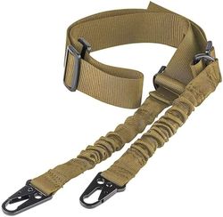 Linkrunning To punkter riffelsejl med længdejustering Traditionel sejl med metalkrog til udendørs Khaki 155cm