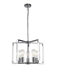Inspired Lighting Canto Loft Vedhæng 5 Lys E27 poleret nikkel, akryl