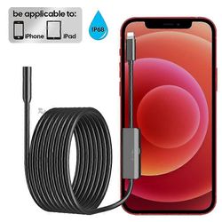 endoskooppikamera iPhonelle omena 8mm autot endoskooppinen kova viiva IP68 vedenpitävä 8 leds reikätarkastus iPhonelle iOS: lle 3.5M