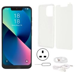 i13pro max 6.2in älypuhelin Android 11 6GB RAM 128GB ROM MT6889 Deca Core 7000mah 1440x3040 8MP edessä 16MP takana 100?240V UK pistoke vihreä