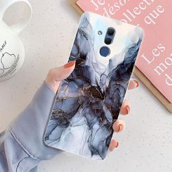 Zkdsv Transparent silikonfodral för Huawei-kompatibel Mate 20 Lite 20 Lite Chic Girl Marble TM2060 For Mate 20 Lite