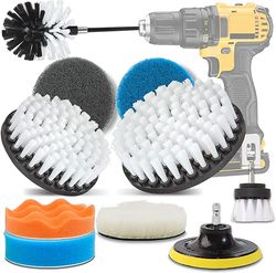Xqday Borebørste og buffing svamp pads, 12 stykker Power Scrubber Soft White Car Wash
