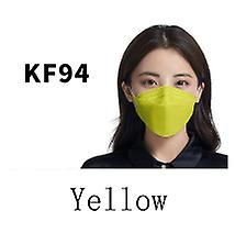 Lauwodun Pil-formet Kf95 Voksen Ansigtsmaske Voksen Fisk-formet Åndbar Kn94 Tre-dimensionelle Mask-50 Pieces gul