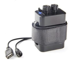 Coosilo 6-slot lithiumbatterioplader, 18650 vandtæt batteriboks, Usb 5v outputbatteripakke sort
