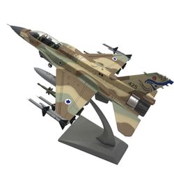 unbrand 1/72 Israelin ilmavoimien hävittäjä F-16I Diecast Alloy -lentokone, jossa jalusta lapsille Aikuisten kotitoimiston sisustus naamiointi