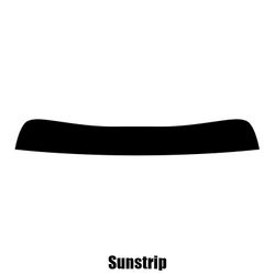 Window-Tint Sun Strip for Dodge Avenger 4-dørs - 2008 til 2011 pre-cut sunstrip 5% limo sort
